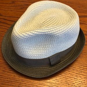 Gray/Green Fedora
